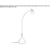 Aluminum floor lamp with a faux leather base Morges