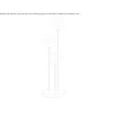 Metal floor lamp with hand-blown glass diffusers Tinicum