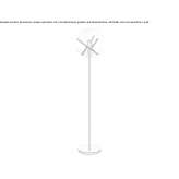 Glass and brass floor lamp Milotice