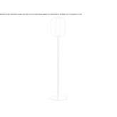 LED floor lamp made of glass and metal Flockton