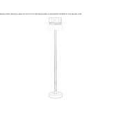 Lampa podłogowa z dmuchanego szkła Rekem