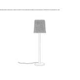 Lampa podłogowa z plecionej wikliny Becerril
