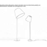 Halogen, adjustable, satin floor lamp Aulnois