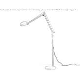 LED reading floor lamp made of technopolymer Tradate