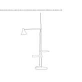 Lampa podłogowa z aluminium malowana proszkowo z półką Celmira