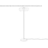 LED floor lamp made of glass Monteiro