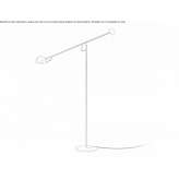 Steel floor lamp with a swing arm Graen