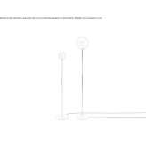 Blown glass floor lamp Katuete