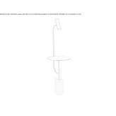 Floor lamp with a marble base and steel structure Lutrano