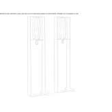 Floor lamp in crystal and painted metal Masegosa