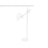 Lampa podłogowa z metalu i drewna Birkerod