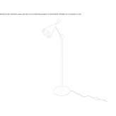 Adjustable brass LED floor lamp Gergei