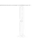 Metalowa lampa podłogowa Cambre