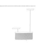 Partition walls with table elements and a lamp Lunteren