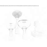Lampa z marmuru i dmuchanego szkła Boboras