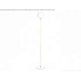 LED floor lamp made of glass and steel Zelarino