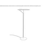LED floor lamp made of powder-coated steel Burgaw
