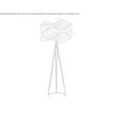 Handmade floor lamp made of wood veneer and metal Edgemoor