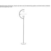 LED floor lamp, chrome Grangwav