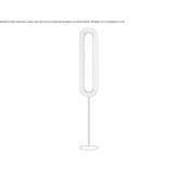 Handmade floor lamp made of wood veneer and metal Cepina
