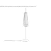 Lampa podłogowa LED ze szkła i stali Freetown