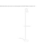 Lampa podłogowa LED ze stolikiem kawowym Belton