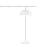 Handmade leaf-shaped floor lamp in gold Mallare