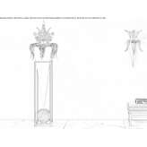 Lampa podłogowa LED z metalu i szkła Murano Hradek