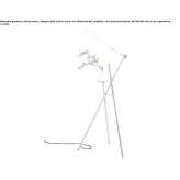 Regulowana metalowa lampa podłogowa LED Corcova