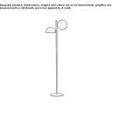 Regulowana, malowana, metalowa lampa podłogowa Wedmore
