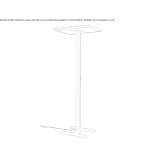 Aluminum LED floor lamp with dimmer and touch control Camici