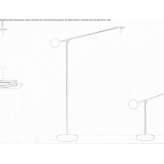 Adjustable steel LED floor lamp Boboc