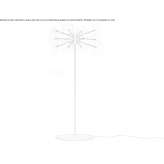 Crystal floor lamp with a metal base Gosheim
