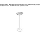 Lampa podłogowa LED ze szkła Murano Buzke