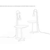 Ash floor lamp/coffee table Aulla