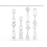 Blown glass floor lamp Offstein