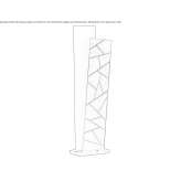 LED floor lamp handmade of metal and HPL Aidipsos