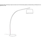 Lampa łukowa z tkaniny i metalu Herzele