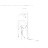 Metal floor lamp Dolynska