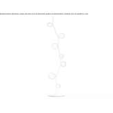 Floor lamp made of blown glass and metal Saurama