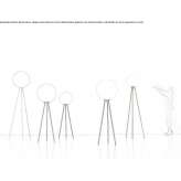 Metal LED floor lamp with a stand Unadilla