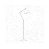 Regulowana metalowa lampa podłogowa do czytania z wahadłowym ramieniem Pedra