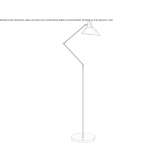 Lampa podłogowa w kolorze czarnym i ręcznie przecieranym antycznym mosiądzem Dalakovo