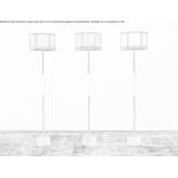 Lampa podłogowa z abażurem z satyny bawełnianej Bloxham