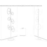 Stalowa lampa podłogowa LED Tisselt