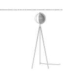 Glass and steel floor lamp Ledesma