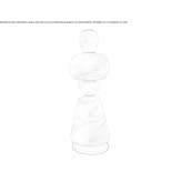 LED floor lamp made of blown glass Bezas