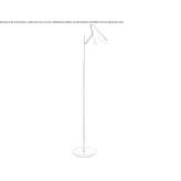 Floor lamp in hand-rubbed antique brass Catrilo