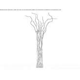 Halogen floor lamp handmade from bronze Pitomaca