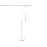 Swivel floor lamp in polished nickel with a paper shade Marzio